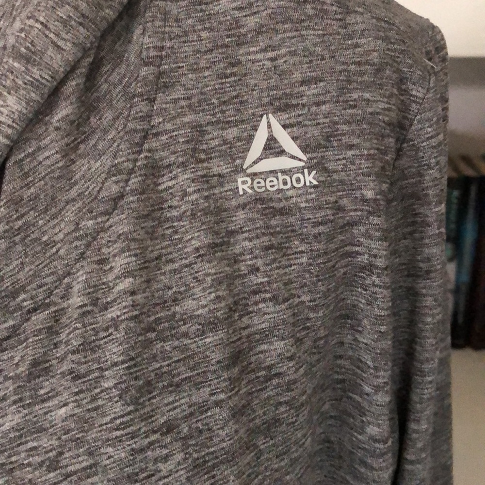Reebok Women’s Gray Lightweight Hooded Cardigan M (T138) - Picture 4 of 5